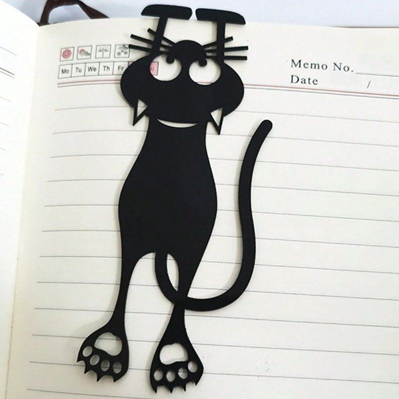 20 marcador para caderno formato gato