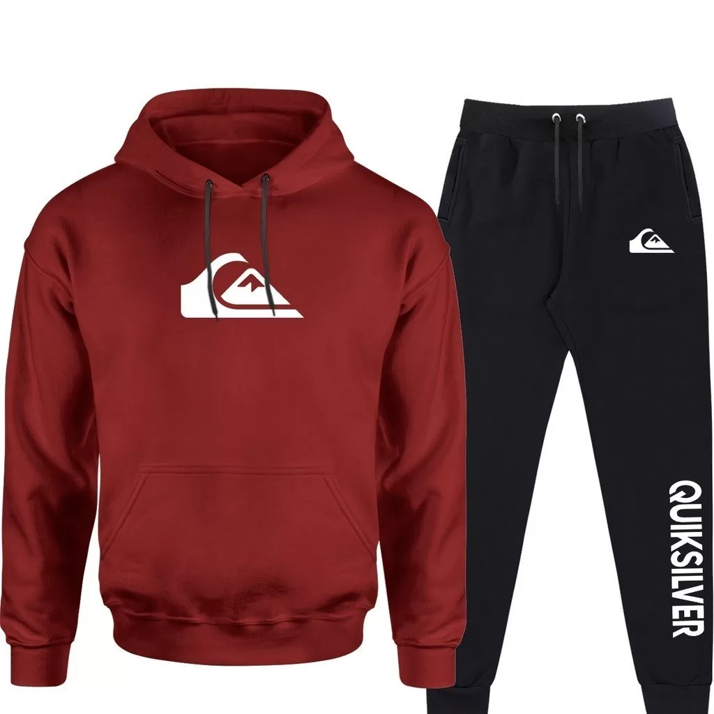Moletom Conjunto Masculino e Feminino Adulto Blusa de Frio Quiksilver Com Capuz byhopeshoees Premium