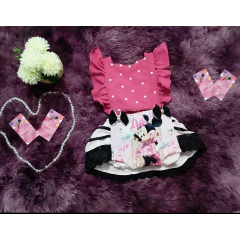 romper body luxo minie tam 1 ano