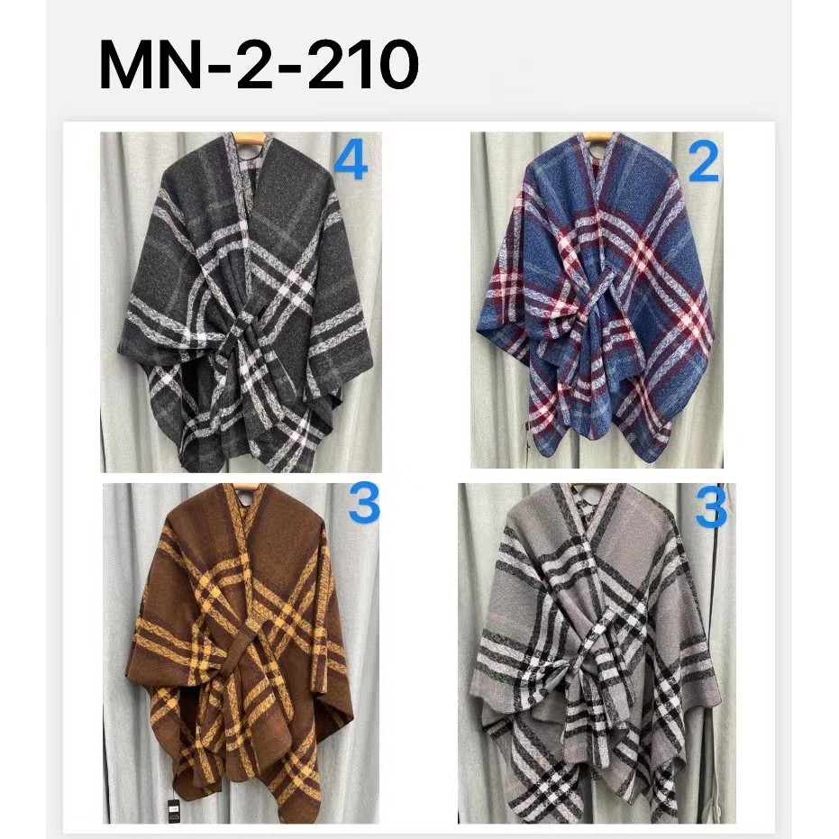 2025 MEIYABAO Poncho em tecido confortável tamanho único 210