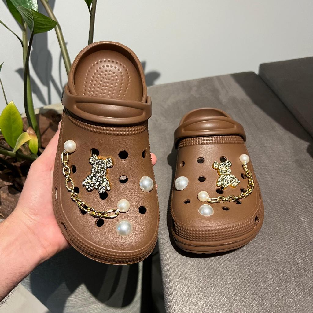 Sandália Babuche com Enfeites Corrente Luxo 100% Eva