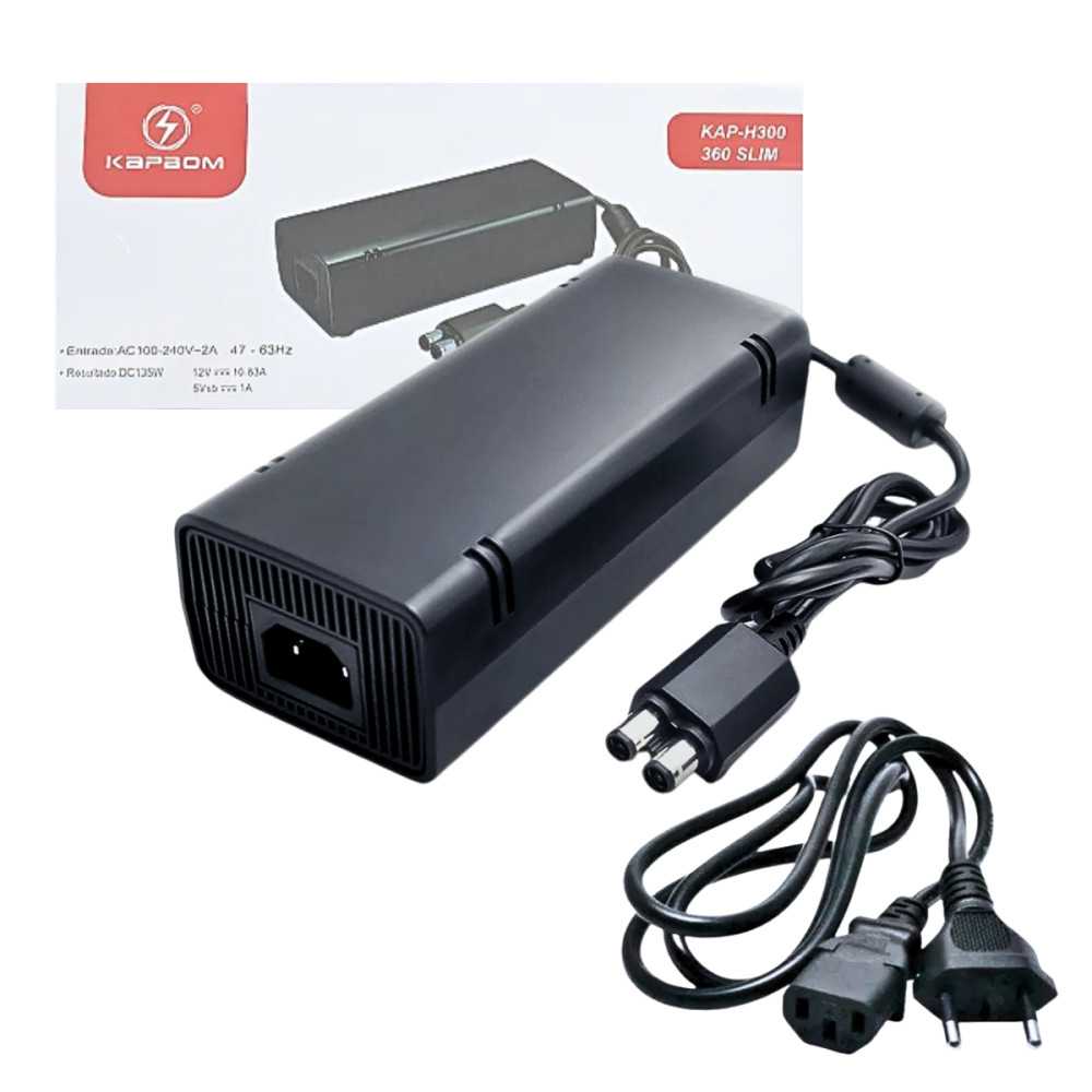 Fonte 2 Pinos para XBOX 360 SLIM – Kapbom KAP-H300