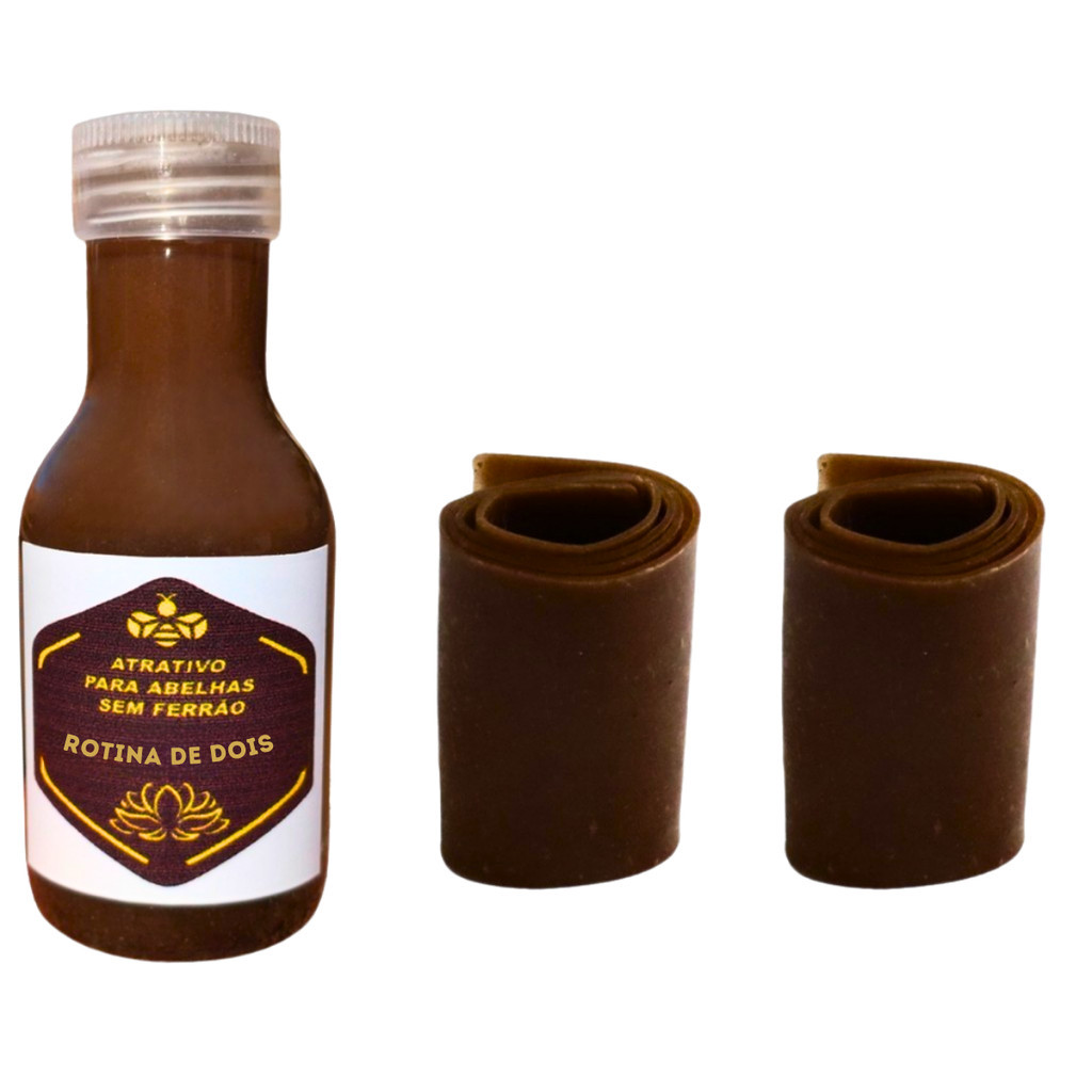 Atrativo Para Abelhas Sem Ferrão 50ml + 2 Rolinhos de Cera  Jataí, Iraí, Mirim, Mandaçaia  Kit Natur