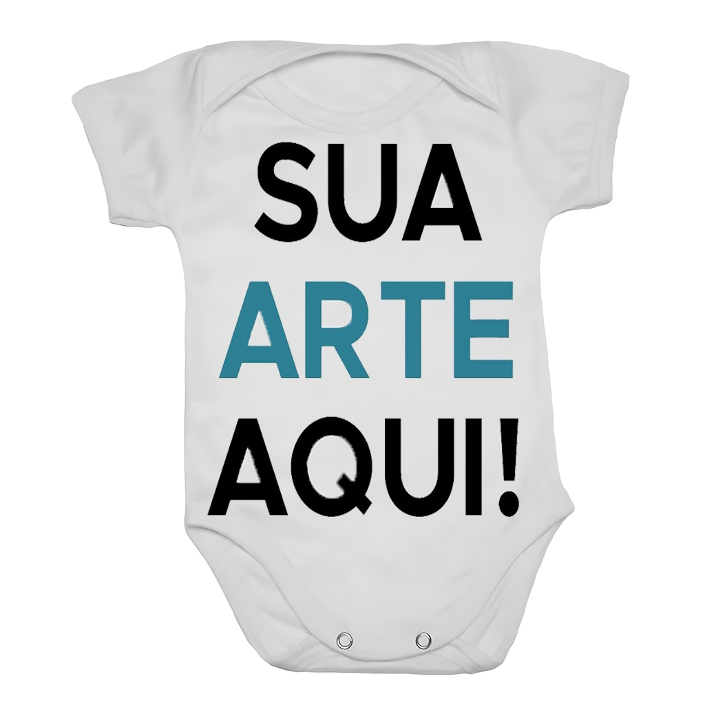 Body Personalizado Com Sua Estampa Frase Body Bebê Premium em Poliéster com Elastano