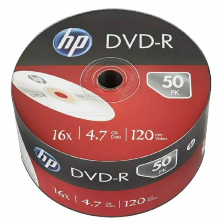 50 DVD-R HP LOGOTIPO 4.7GB 120MINUTOS 16X