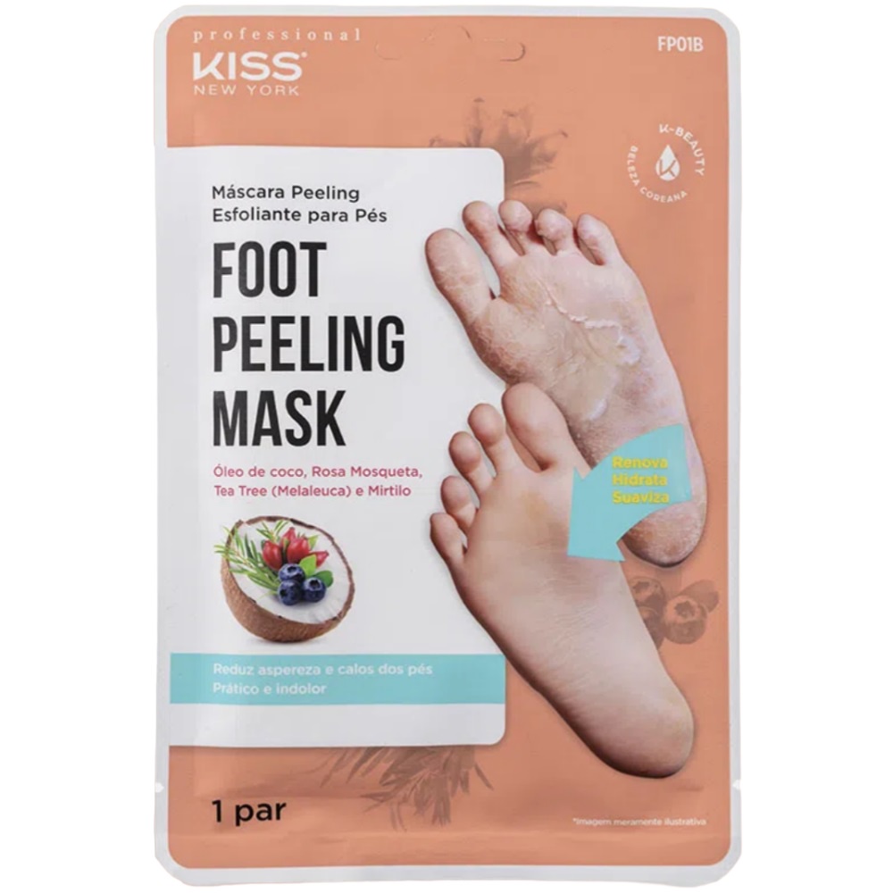 Máscara Tratamento P/ Pés Peeling Esfoliante Renovação Kiss