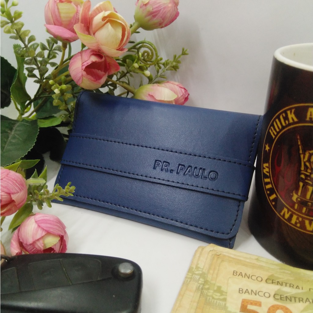 KIT 2O Carteiras porta cartão personalizadas com nome individual