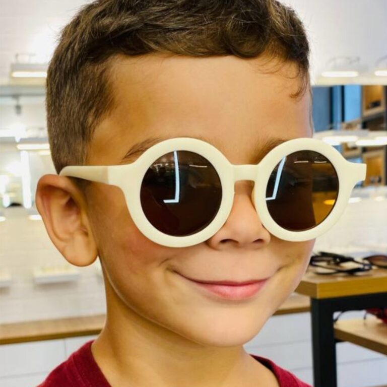 Óculos De Sol Infantil Redondo Estiloso Proteçã