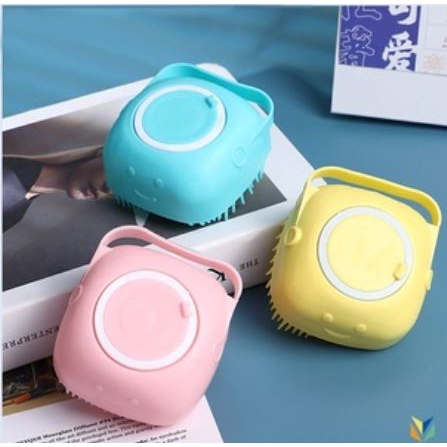 Esponja De Silicone Para Banho Com Dispense Shampo