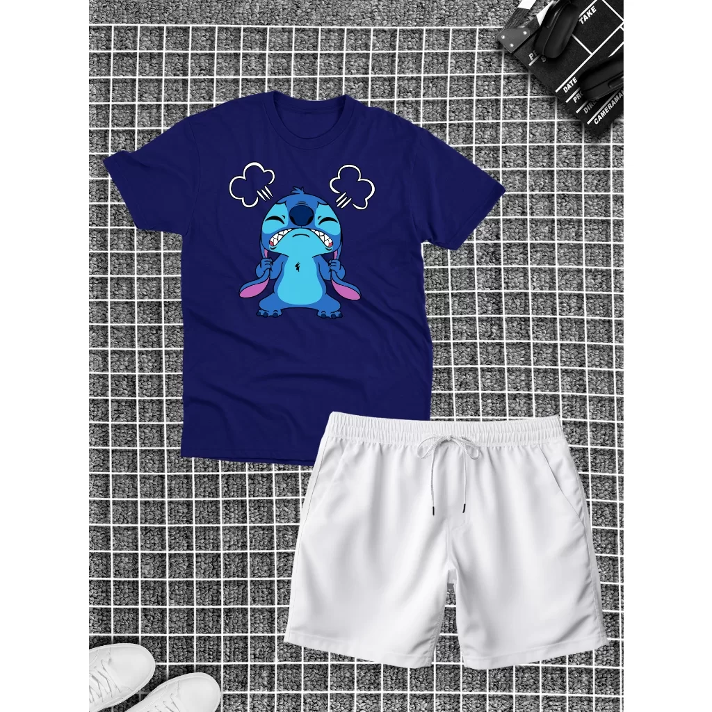 Conjunto Camiseta Estampada e Bermuda Tectel Street AZ 5167
