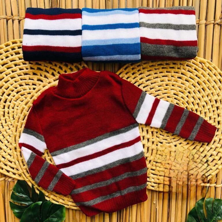 BLUSA DE LÃ MENINO INFANTIL GOLA ALTA CACHARREL F
