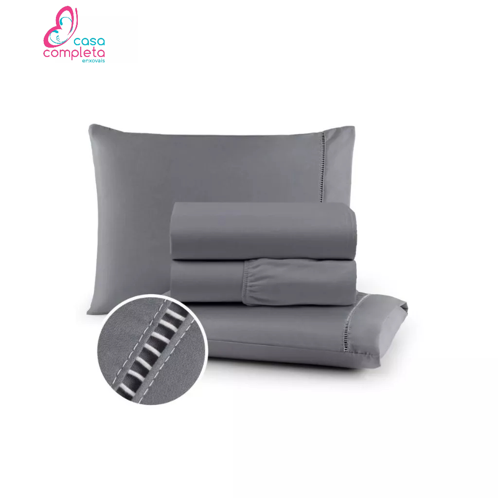 Jogo de Lençol Com Fronhas em Ponto Palito Lençol de Cima Tamanhos Solteiro Casal Queen King