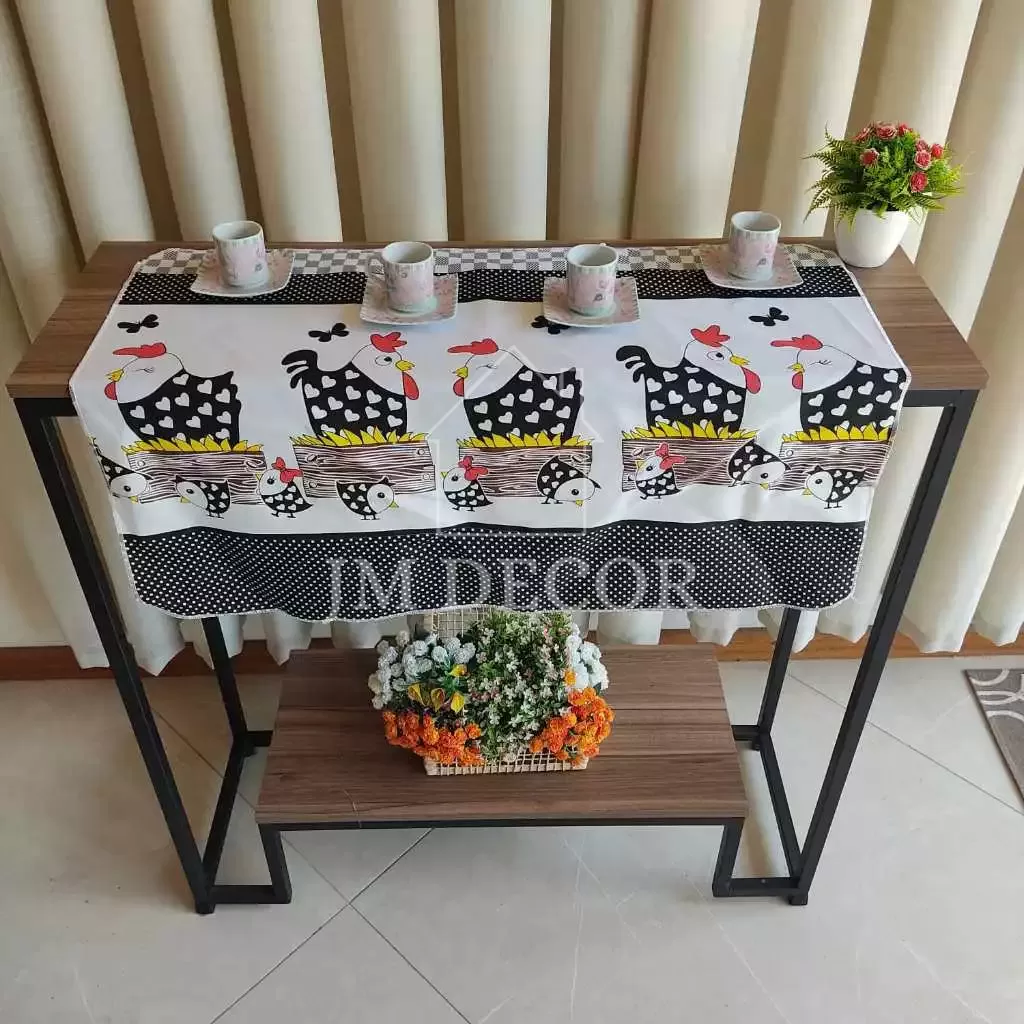 Kit de 2 Toalha de Chá Pano para Cobrir Fogão e Geladeira 0,70 x 0,55m em Tecido Oxford Nacional