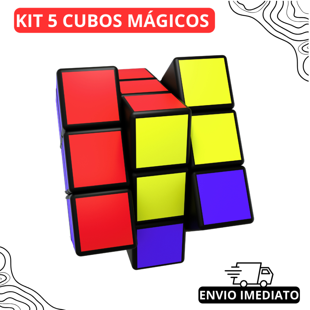 5 CUBO MÁGICO GRANDE 6,5 X 6,5 –   BRINQUEDO – PROMOÇÃO
