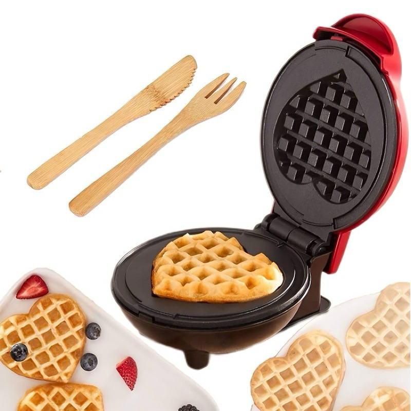 Máquina Waffle Elétrica Antiaderente Grill Multiuso Portátil  110V e 220V