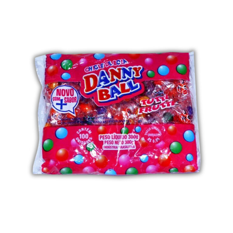 Chiclete Danny Ball Bolinha Sabor Tutti-Frutti Cor
