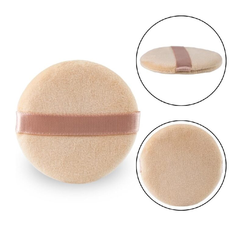 Esponja Aveludada Redonda Aplicador Pó Maquiagem 