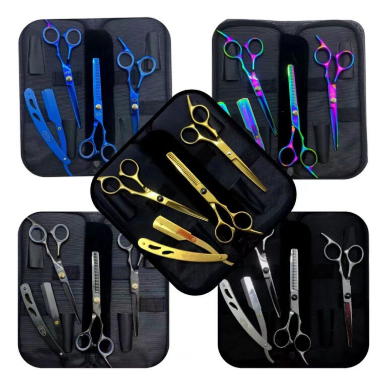 Kit 3 Tesouras Profissionais Fio Navalha Desfiadei