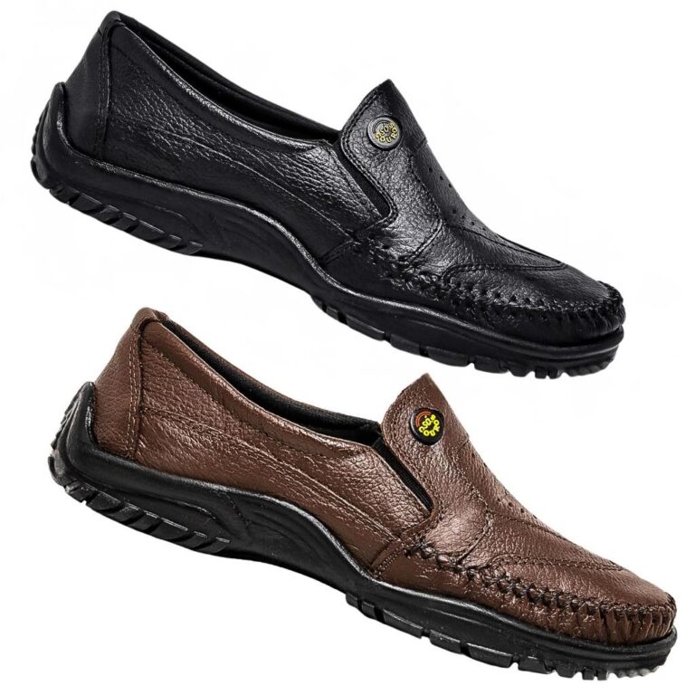 Kit 2 Pares Mocassim Masculino Couro Driver Legít