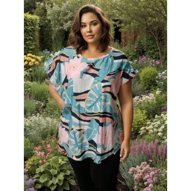 Blusinha estampada plus size – G1 ao G5 R