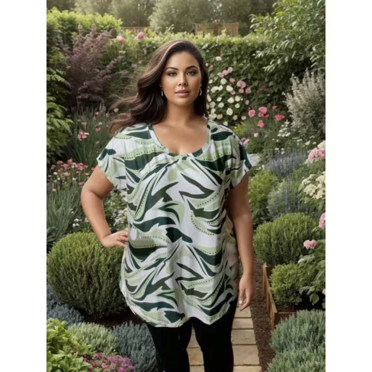 Blusinha estampada plus size – G1 ao G5 R