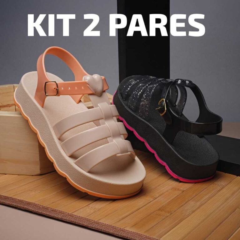Kit 2 Pares Sandália PAPETE LULU  Juvenil  Blogue