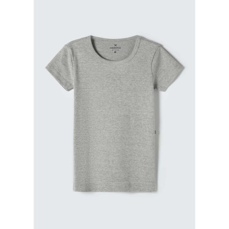 Blusa Básica Infantil Menina Manga Curta Slim Em 