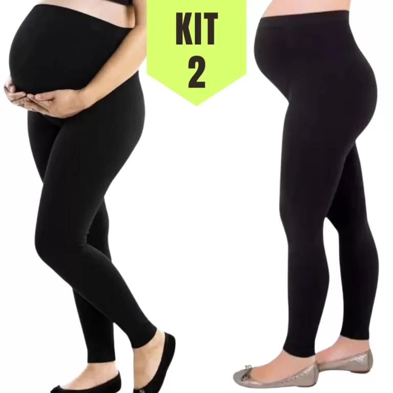 Kit 2 Legging gestante maternidade Lupo Conforto s