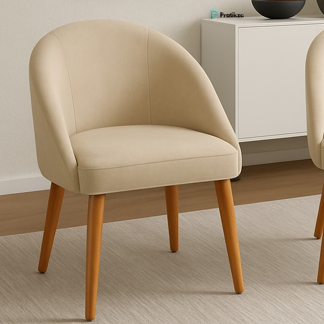 Cadeira Lua Veludo Decorativa Luxo Poltrona Lua Sa