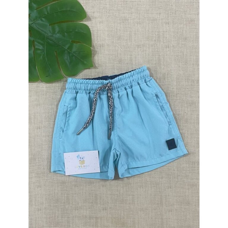 Shorts Infantil Menino Verão Up Baby Nylon Azul
