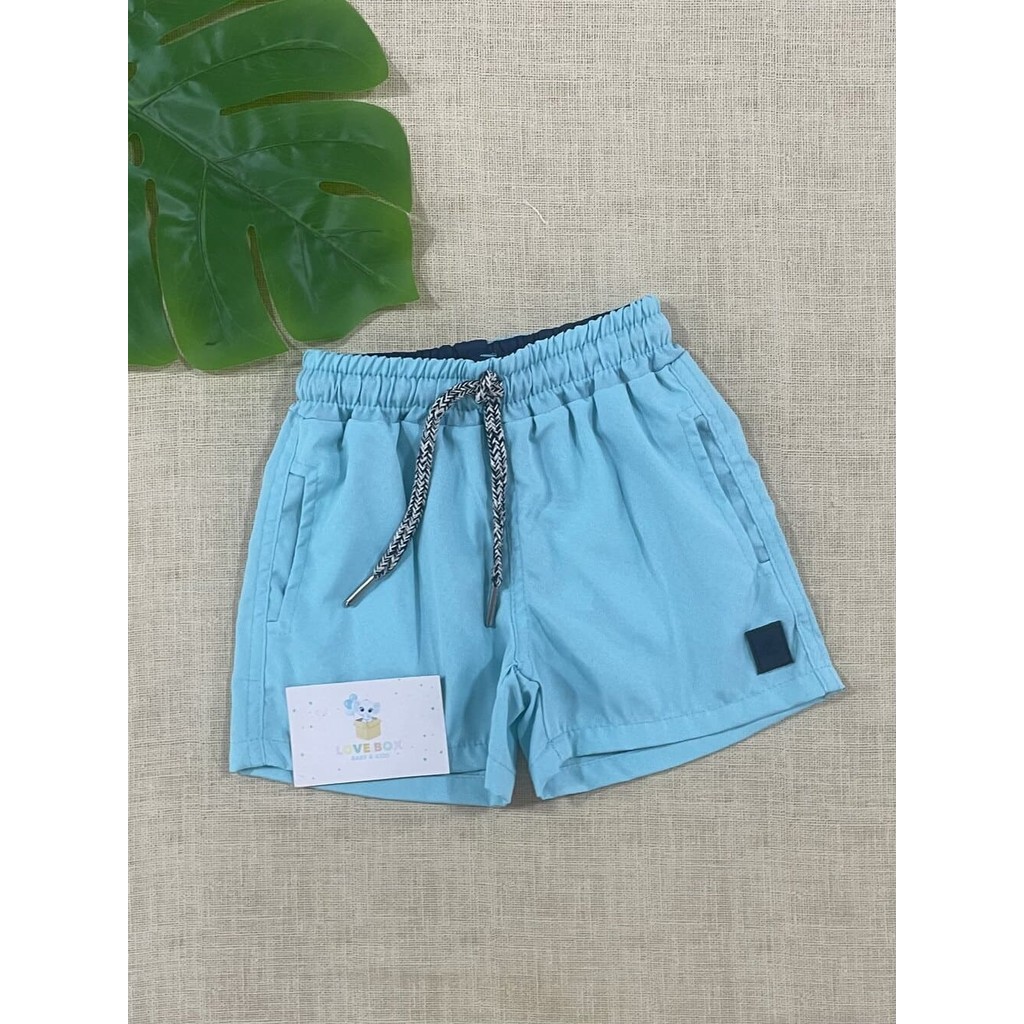 Shorts Infantil Menino Verão Up Baby Nylon Azul