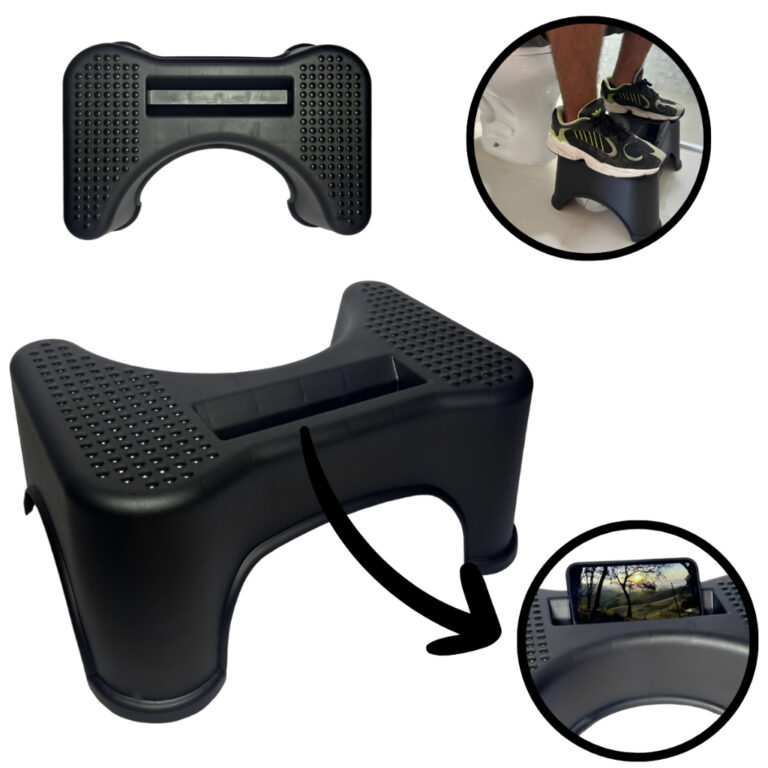 Banquinho Vaso Sanitário Com Porta Celular Ergon�