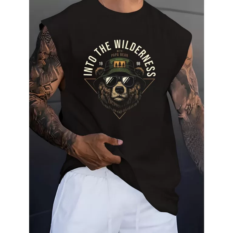 CAMISETA REGATA OVERSIZED STREETWEAR PAPA BEAR SPO