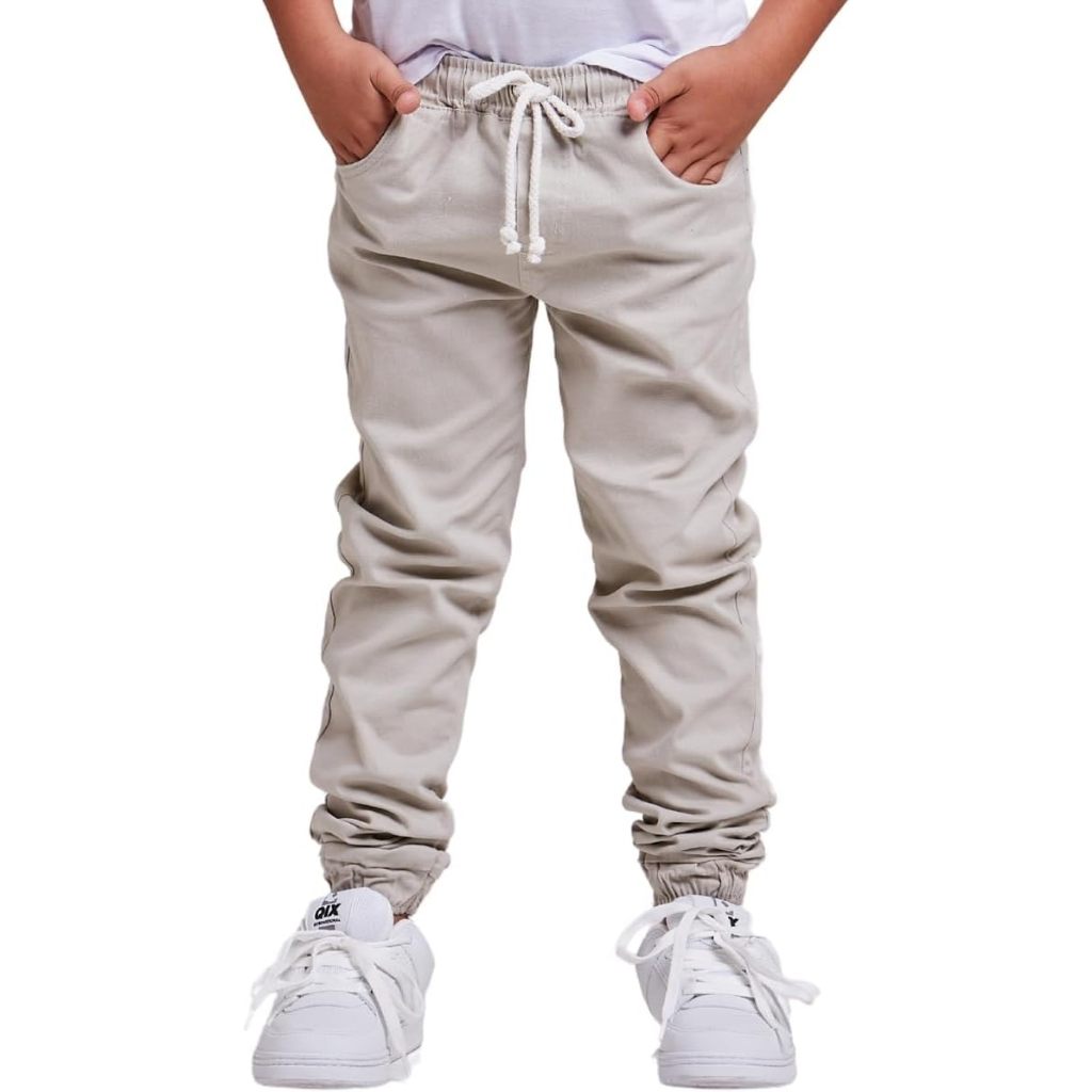 calça jogger menino infantil juvenil sarja jeans casula  outono inverno escola oferta