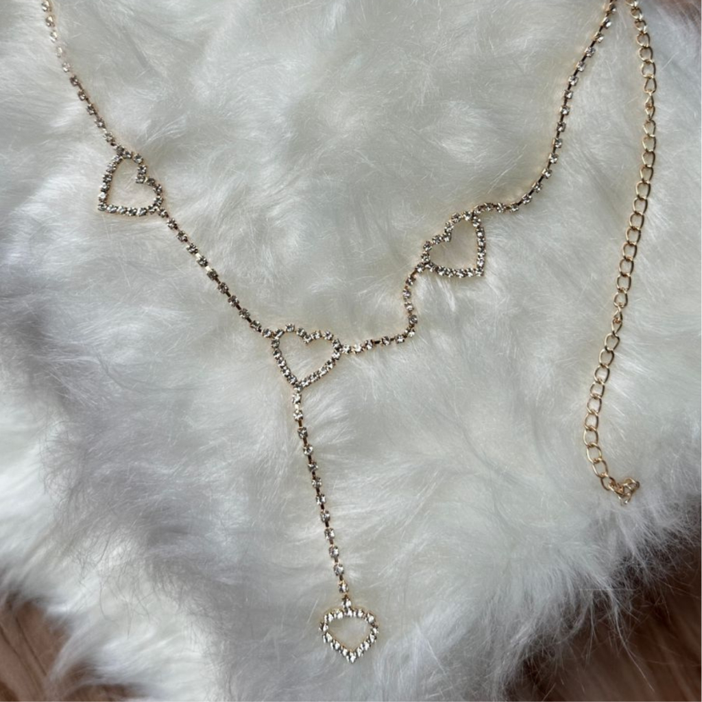 Cinto Feminino Strass Coração