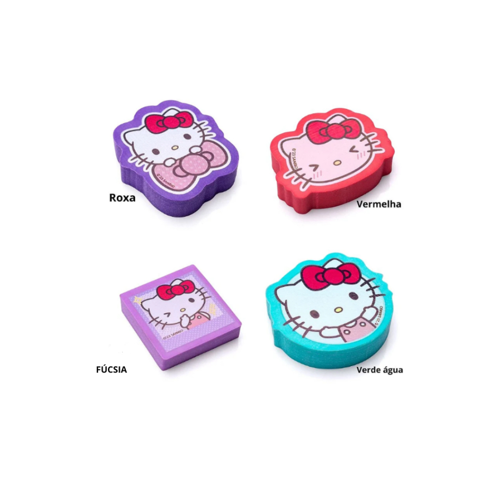BORRACHA HELLO KITTY LEO E LEO / PAPELARIA FOFA KAWAII / MATERIAL ESCOLAR