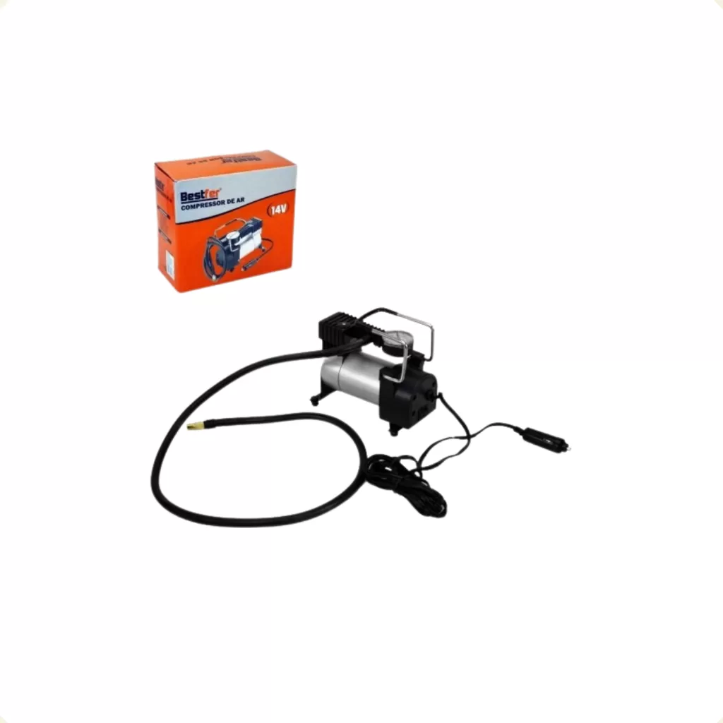MIni Compressor de Ar Portátil 14v Para Bicicletas Compacto Fácil de Transportar Bestfer