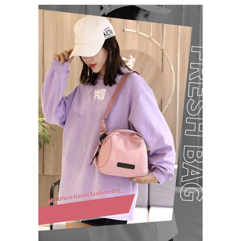 Bolsa Transversal Feminina Pequena Nylon De Ombro Sling Bag X061