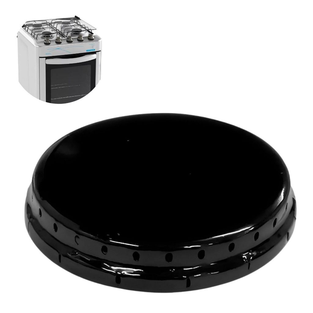 espalhador Para Fogão Esmaltec Esmaltado Grande Preto