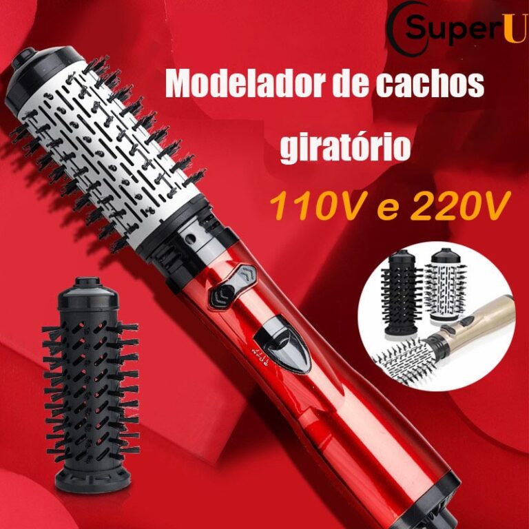 2 Em 1 Escova Secadora Elétrica Pente Escova De C