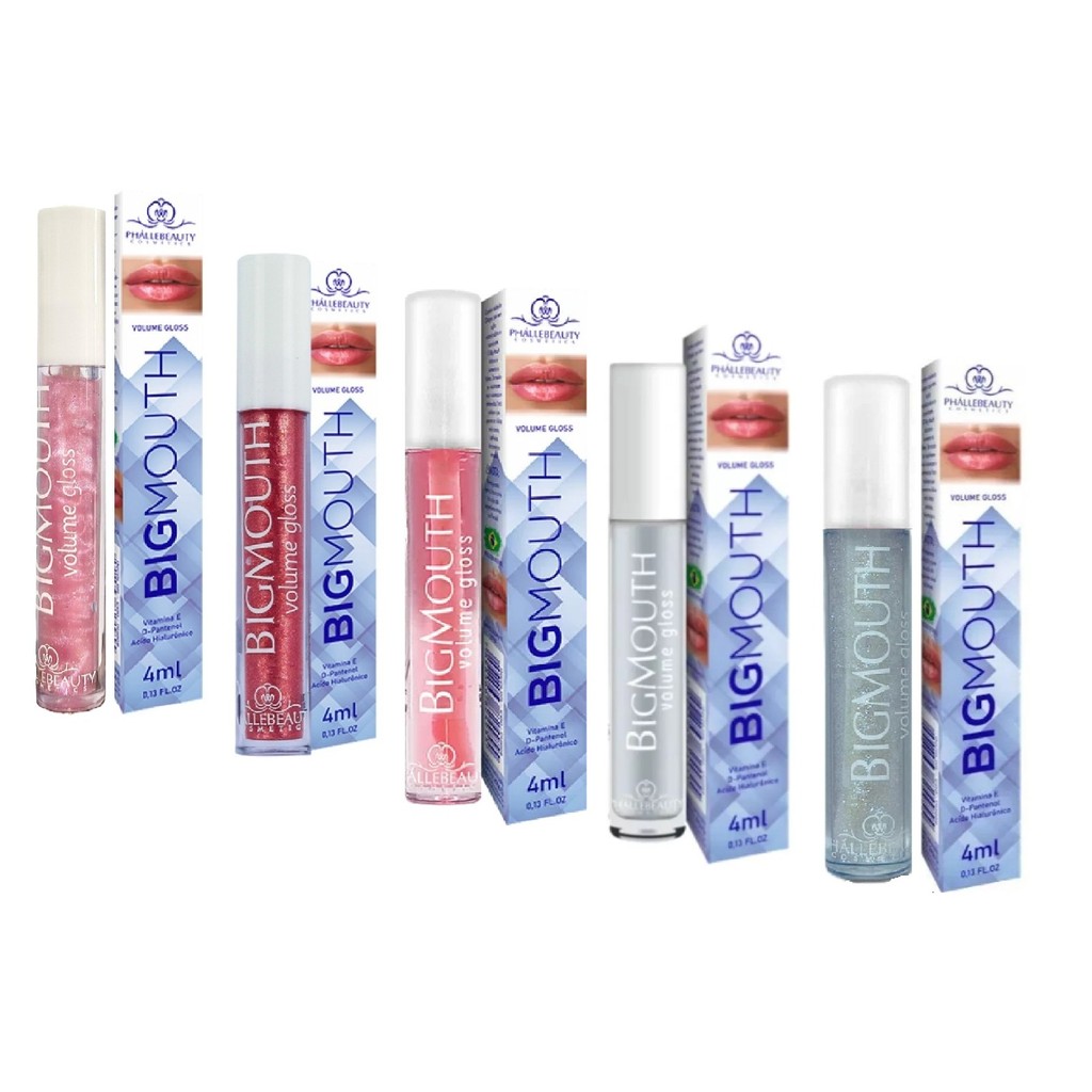 Gloss Labial Volume BigMouth – PhálleBeauty 4ml Rosa ou Incolor