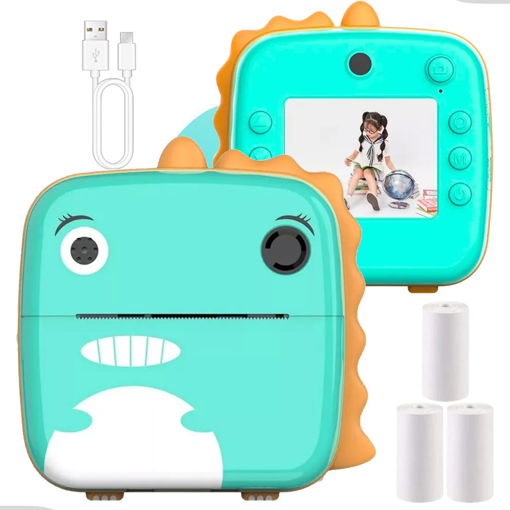 Câmera Instantânea Infantil Filmadora Full Hd Impressora Criança Presente Divertida Jogo