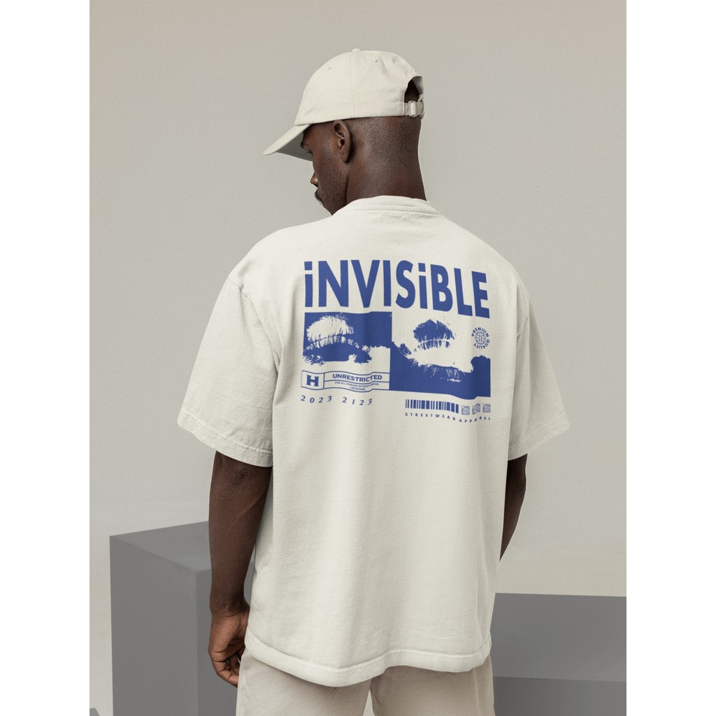 Camisa Camiseta Oversize Streetwear Masculino e Feminino para Treino e Dia a Dia Preto e Off Whte Es