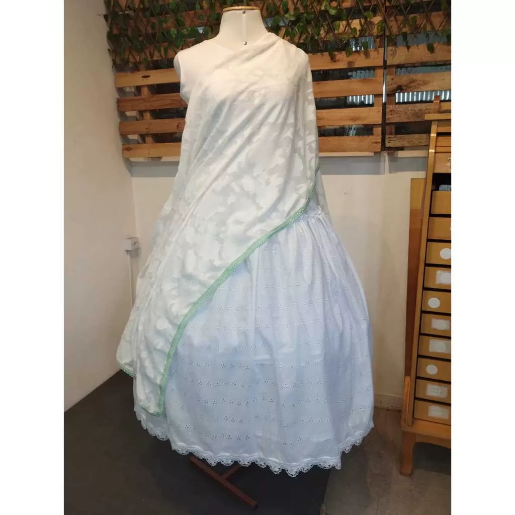 conjunto pano de costa + pano de cabeça com detalhe verde