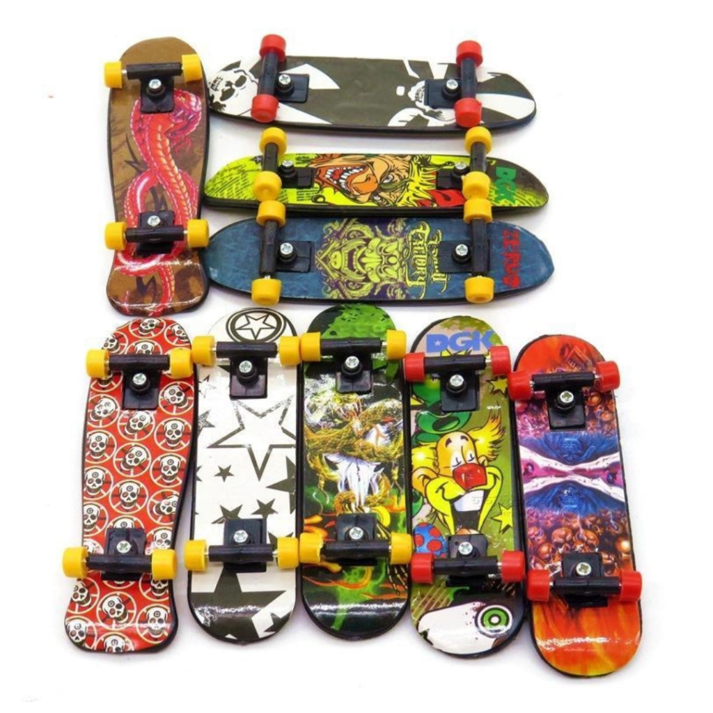 10 Mini Skate De Dedo Com Lixa Para Pontas Dos Dedos Mini Rodas De Alta Velocidade Educativos