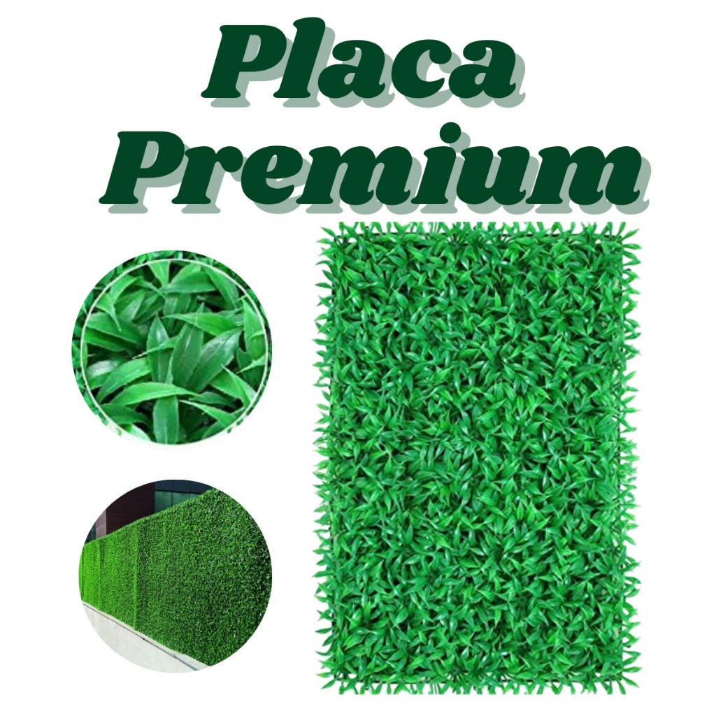 Placa de Grama para Jardins e Áreas de Lazer Artificial Grande 40×60 Muro Inglês Vertical