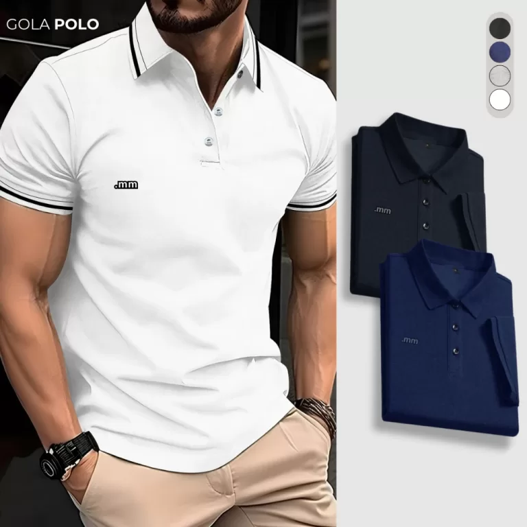 Camisa Gola POLO Masculina Básica 100% Algodão P