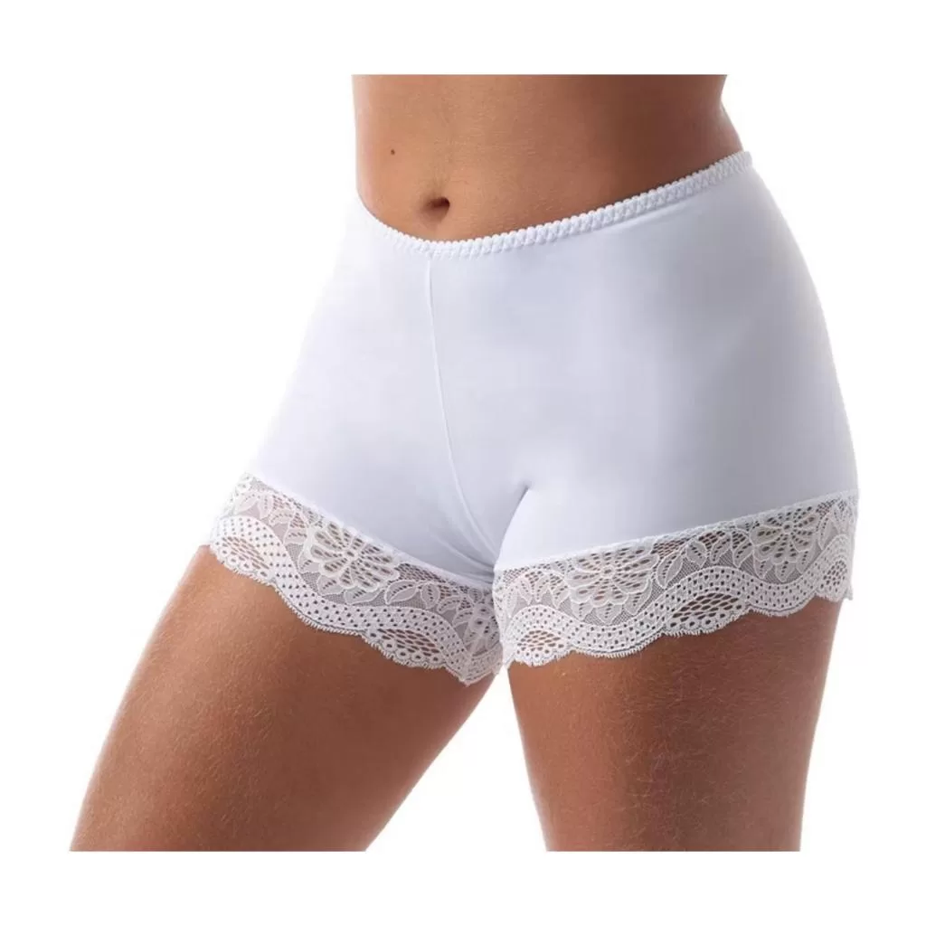 Short Anagua Feminino Segunda Pele Com Renda Saia Vestido Bermuda Microfibra Lingerie Moda