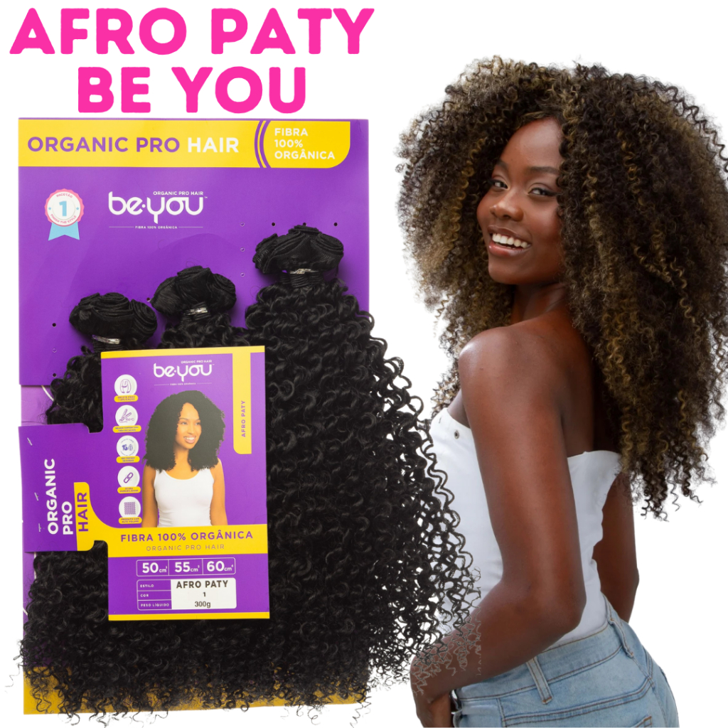 Cabelo Goivo Cacheado Be You Afro Paty 60cm Fibra De Colágeno Envio Imediato