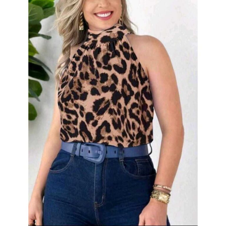 blusa Regata feminina  Gola alta com amarração n